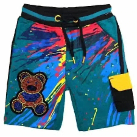Elite‎ Premium Denim Junior Paintball Drawstring Knit Shorts Girls  Sz 14-16 - Picture 1 of 11